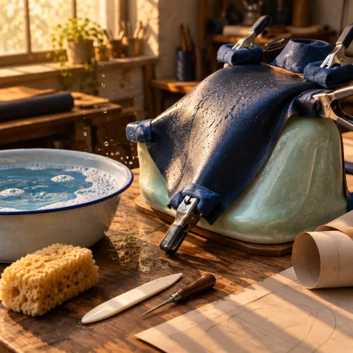 Wet forming leather for sculpted luxury pieces that hold their shape