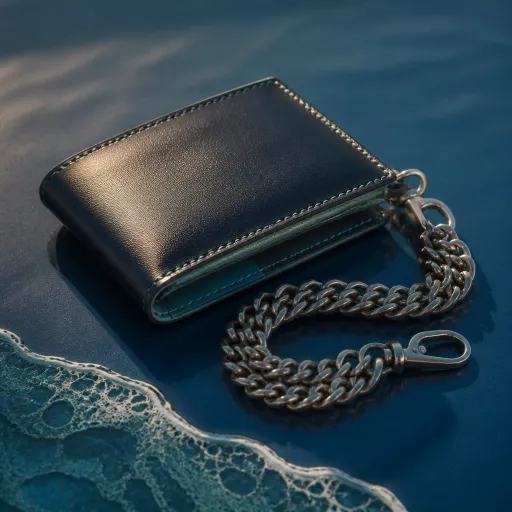 Refined strength at your side: stainless steel wallet chains for discerning leather owners